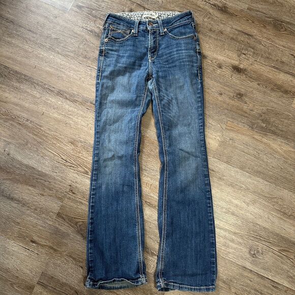 Ariat Real Denim Womens Jeans Katrina Boot Bootcut 26 Short Dark Wash Mid Rise - Picture 4 of 7